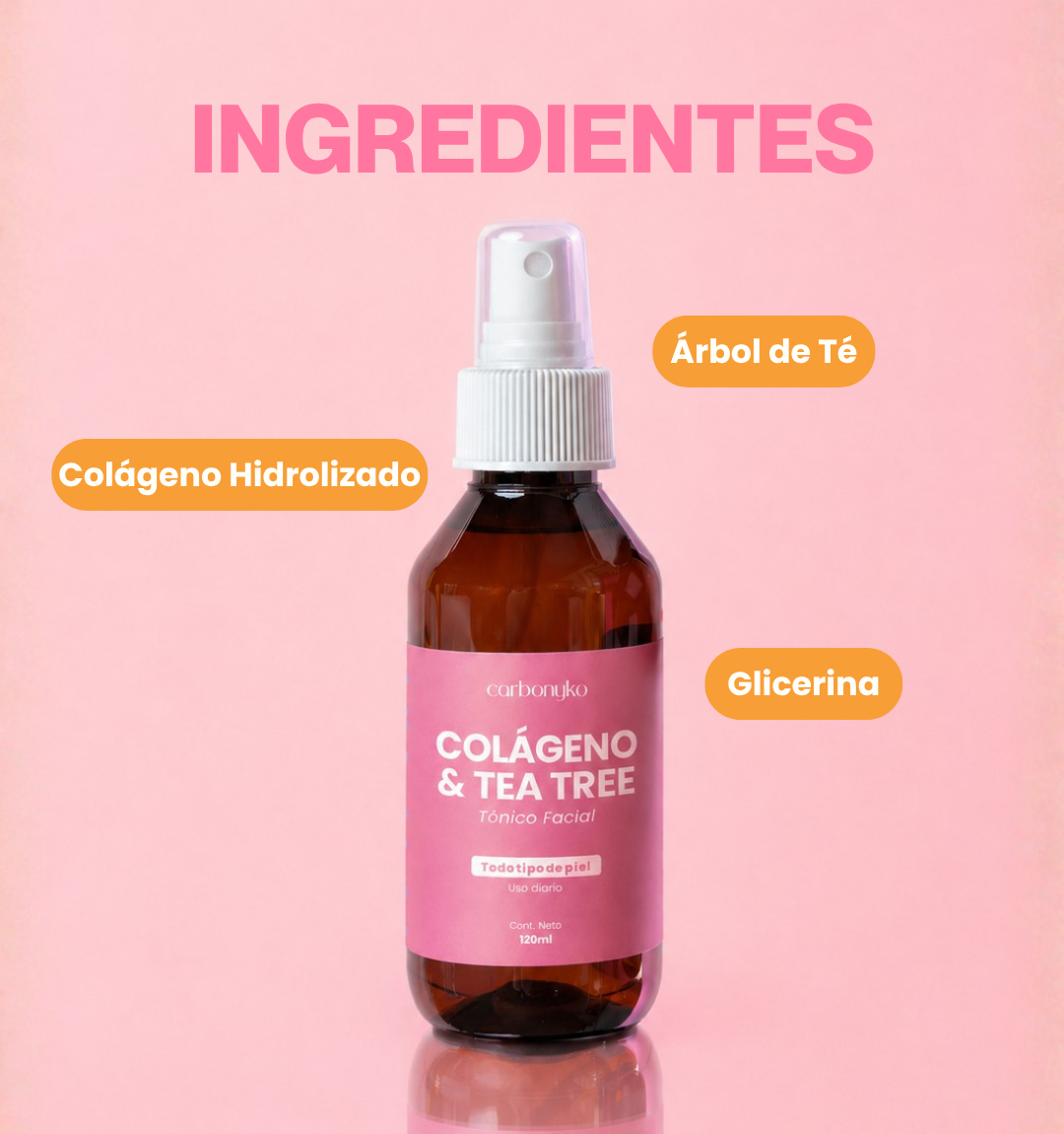 Colágeno & Tea Tree Tónico Facial