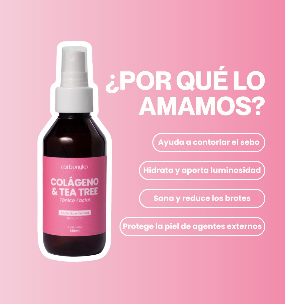 Colágeno & Tea Tree Tónico Facial